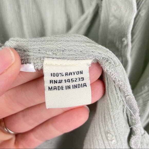 Sim & Sam Sage Green Boho Flowy Kimono Cardigan - Picture 9 of 11